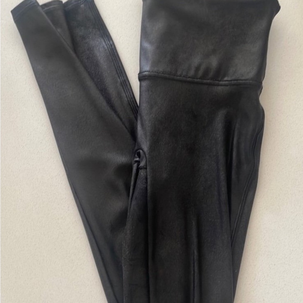 SPANX Shiny Black Leggings